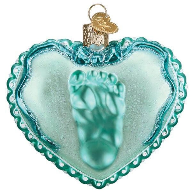Baby Boy’s Footprint Ornament