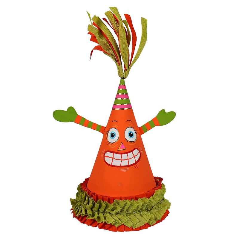 10″ Spooky Pumpkin Party Favor Cone Box
