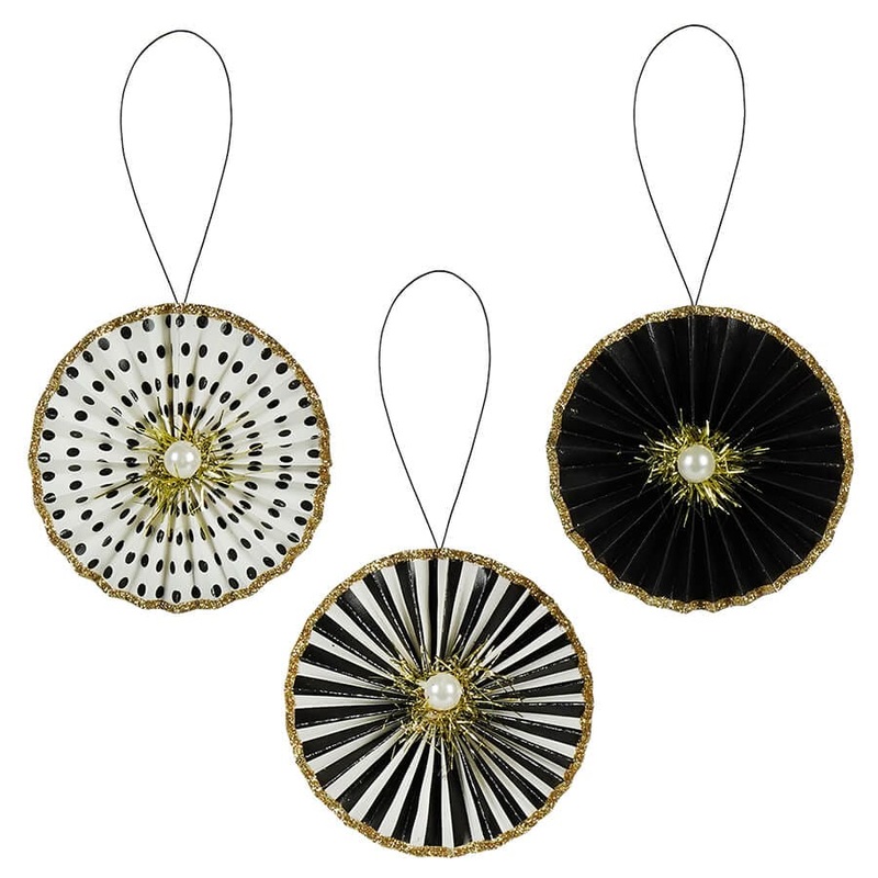 All Hallows’ Eve Rosette Ornaments Set/3