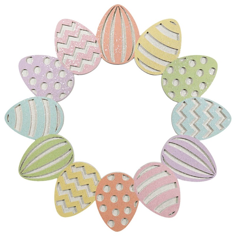 Spring Rainbow Egg Wreath