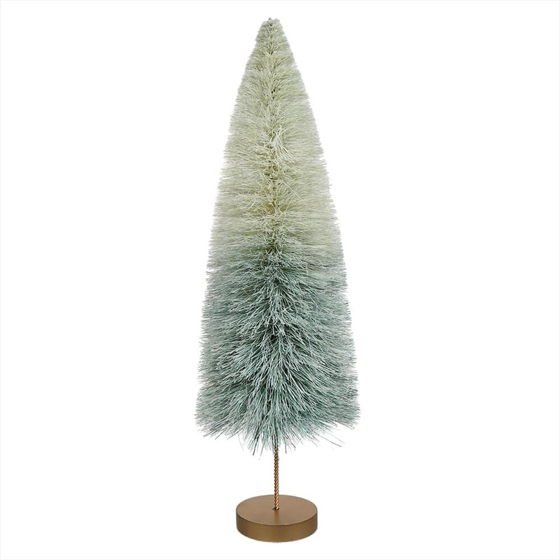 18″ Dusty Green Ombre Long Stem Bottle Brush Tree
