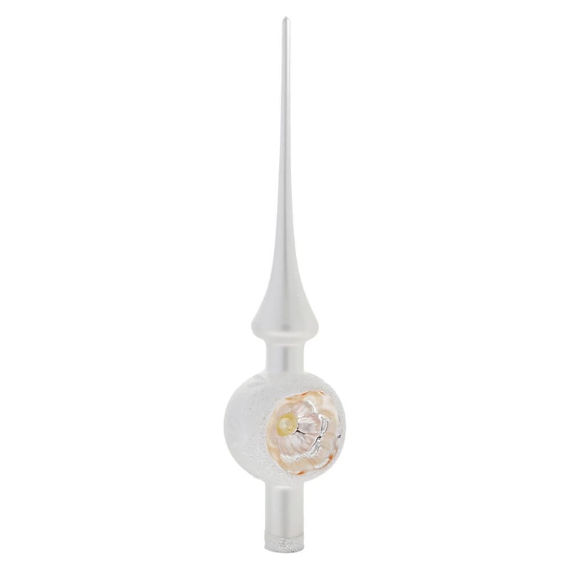 Blossoms Reflection Matte White Tree Topper