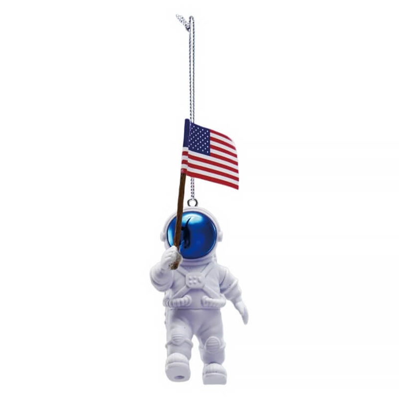 Astronaut With American Flag Ornament