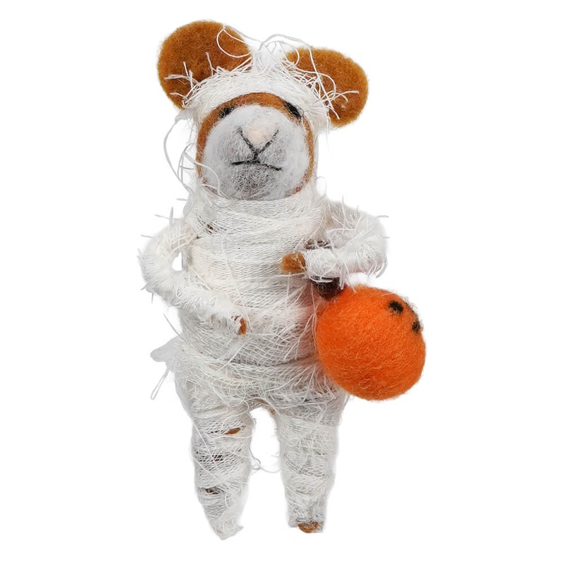 Wool Felt Mummy Costume Trick-Or-Treat Brown Mouse