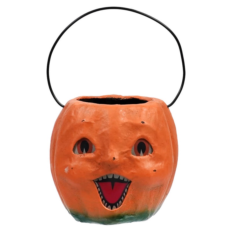 Vintage Happy Mini Pumpkin Bucket