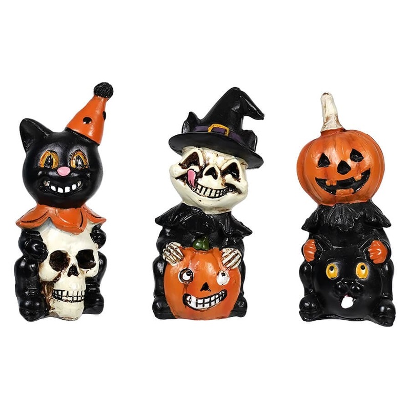 Vintage Halloween Character Figures Set/3