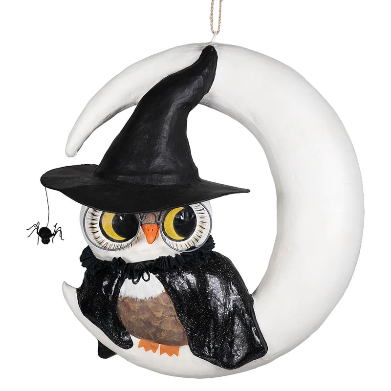Witchy Owl On Moon