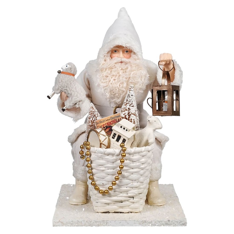 Winter Wishes Santa With Basket Of Toys