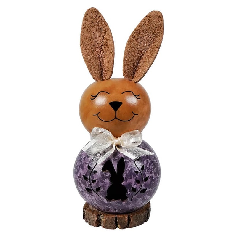 Tiny Purple Willow Bunny With Bunny Cutout