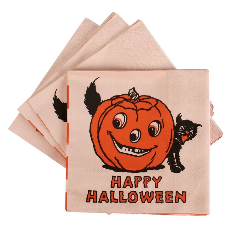 Vintage Halloween Beverage Napkins Set/20
