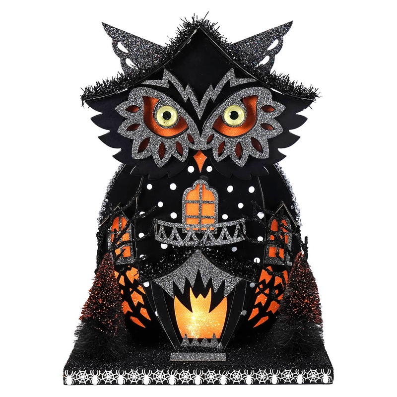 12.5″ LED Lighted Owl Haunted House