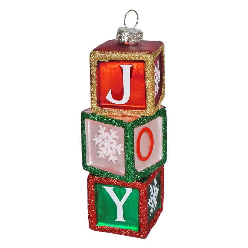 Glass Joy Gift Box Ornament